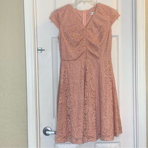 Muadress Pale Pink with lace overlay Dress Size Large